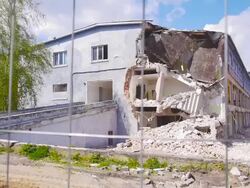 Demolished building. Stock Footage