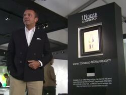 Olivier Widmaier Picasso posing for photographer News Clip