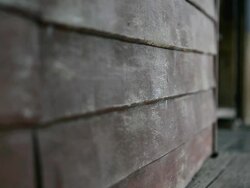 dolly,close up old wall in thai house Stock Footage