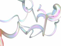 Twirling liquid tubes on White (seamless) Stock Footage