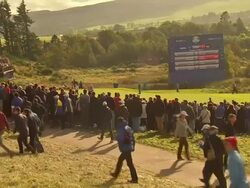 Ryder Cup Gleneagles course general views with spectators News Clip