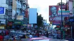Pedestrian Khao san Road Famous Place Stock Footage