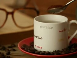 coffee is poured Stock Footage