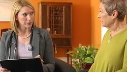 Home Healthcare Professional Using Digital Tablet Stock Footage