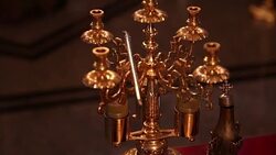 Brass Candle holders Stock Footage