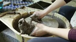 Woman Working Potters Stock Footage