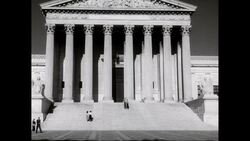 WS People walking in front of Supreme Court / Washington DC, United States  Stock Footage