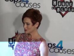 Carolyn Hennesy arriving at Cops 4 Causes 2nd Annu Stock Footage