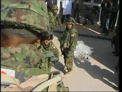 Japanese troops deliver incubators to local hospital News Clip