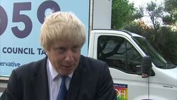 Interview with Boris Johnson on Tory poster launch News Clip
