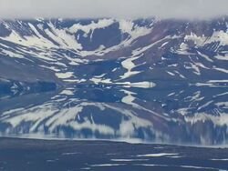 WS AERIAL View of View of Askja / Iceland Stock Footage