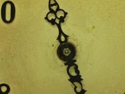 Timelapse 9 to 5 track across the face of an old clock from 9 to 5. Working day. Stock Footage