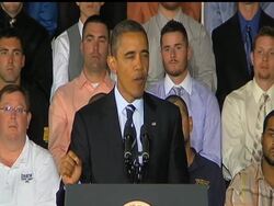 President Barack Obama says the Senate faces a 'moment of truth' as it prepares to vote on his $447 billion jobs bill. The president says the economy needs a jolt right now, and the Senate has a chance to do something about it. (Oct. 11) News Clip