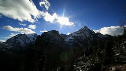 Clouds over mountains Stock Footage