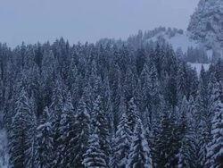 winter mountain landscape changing weather from cloudy to sunny Stock Footage