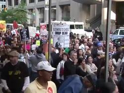 May 12, 2011 Rally and March - City Hall Stock Footage
