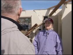 Clean up after tornado, family visits destroyed house News Clip