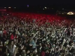 W/S EXT Live Concert Crowd Night Festival Stock Footage