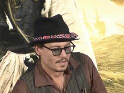 INTERVIEW Johnny Depp on basing the character on Keith Richards and more at the Pirates of the Caribbean - On Stranger Tides Press Conference at London England. (Footage by WireImage Video/GettyImages) Stock Footage