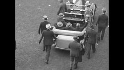 President Roosevelt leaves New York City's Polo Grounds after Game Two of World Series in 1936 News Clip