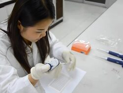 top view : scientist do a research Stock Footage