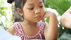Children eat pizza. Stock Footage
