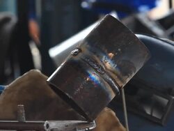 HD: Welding A Pipe Stock Footage