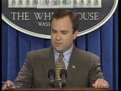 White House spokesman on bin Laden tape and Iraq News Clip