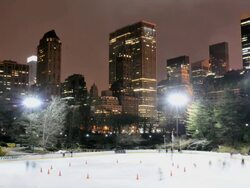 TIME LAPSE, Wollman ice-skating rink, Central Park Stock Footage