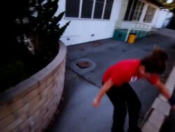 Girl doing Parkour - Tictac Precision to Flip Stock Footage