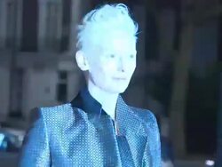 Tilda Swinton at David Bowie Is... Exhibition VIP Private Viewing at Victoria & Albert Museum on March 20, 2013 in London, England. Stock Footage