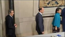 Political parties meet president, Berlusconi supporters, Monti News Clip
