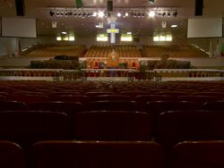MS Interior of mason temple / Memphis, Tennessee, United States Stock Footage