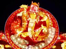 CU ZO Tourists roaming new year lantern festival at city wall / xi'an, shaanxi, china Stock Footage