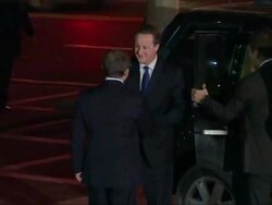 David Cameron meets with Turkish Prime Minister Ahmet Davutoglu News Clip