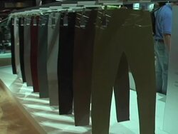 Volvo auto show display montage Stock Footage