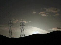 MS Power line / Hooker, OK, United States  Stock Footage