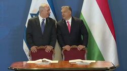 CLEAN : Netanyahu and Orban meet in Budapest News Clip