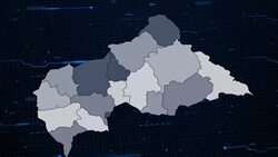 Central African Republic network map Stock Footage
