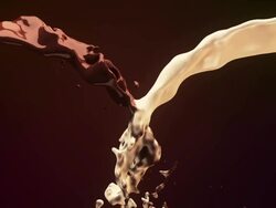 Chocolate Milk Mixing Stock Footage