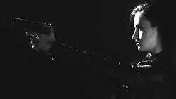 Sexy woman holding gun Stock Footage