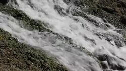 Above flowing waterfall Stock Footage