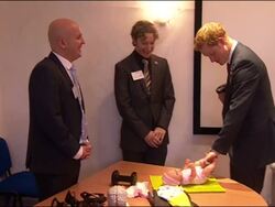 Prince Harry Visits Headway Charity News Clip
