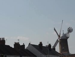 Windmill Turning Gentle in Breeze Stock Footage