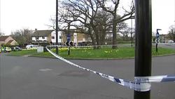 Police investigating the scene of a suspected hate crime attack on a teenage asylum seeker in Croydon News Clip