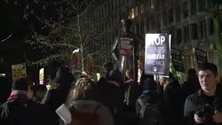 CLEAN : London: hundreds demonstrate against Trump (2) News Clip