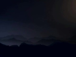 Giant meteor striking Earth at night.  Stock Footage