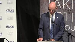 Toronto Affordable Housing Summit 2016:Minister of Families, Children and Social Development Stock Footage