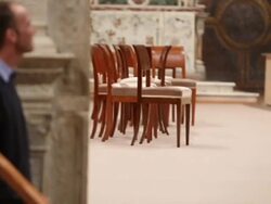 EVENT CAPSULE CLEAN - General Views of the Sistine Chapel before the Conclave on March 09, 2013 in Vatican City, Vatican. (Footage by Giulio Origlia/Getty Images) Stock Footage