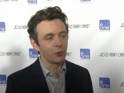 INTERVIEW: Michael Sheen on working with Julia Roberts on his first film at Jesus Henry Christ Los Angeles Premiere on 4/18/12 in Los Angeles, CA. Stock Footage